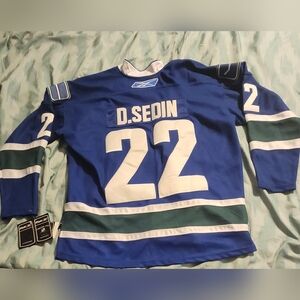 Vintage NWT Reebok Vancouver‎ Canucks Daniel Sedin Jersey Men's Medium